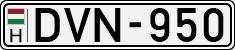 license plates of Hungary, Cars (1990)