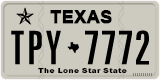Texas, Regular plates (2012) (АBC-1234)