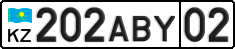 License plate Kazakhstan, Private owners (2012)