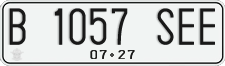 License plate of Indonesia, Regular plates