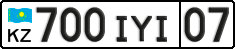 License plate Kazakhstan, Private owners (2012)