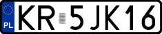 License plates of Poland, Regular car plates