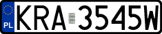 License plates of Poland, Regular car plates