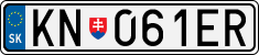 License plate of Slovakia, Cars