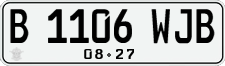 License plate of Indonesia, Regular plates