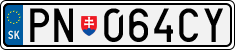 License plate of Slovakia, Cars