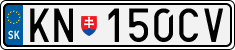 License plate of Slovakia, Cars