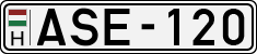 license plates of Hungary, Cars (1990)