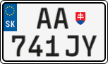 License plate of Slovakia, Cars
