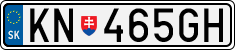 License plate of Slovakia, Cars