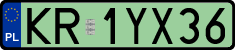 License plates of Poland, Electric vehicles