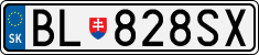 License plate of Slovakia, Cars