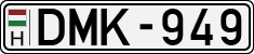 license plates of Hungary, Cars (1990)