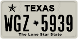 Texas, Regular plates (2012) (АBC-1234)