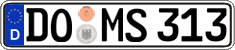 German license plate, Regular plates