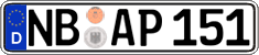 German license plate, Regular plates