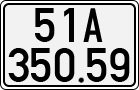 License plate of Vietnam, Cars