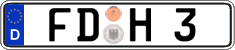 German license plate, Regular plates