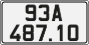 License plate of Vietnam, Cars