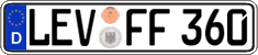 German license plate, Regular plates