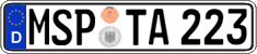 German license plate, Regular plates