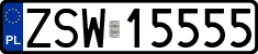 License plates of Poland, Regular car plates