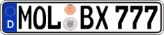 German license plate, Regular plates