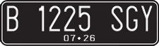 License plate of Indonesia, Regular plates