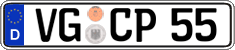 German license plate, Regular plates