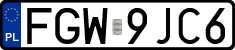 License plates of Poland, Regular car plates