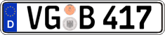 German license plate, Regular plates