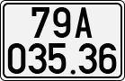 License plate of Vietnam, Cars