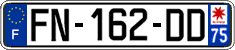 French license plate, SIV (ordinary)