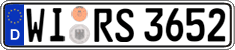 German license plate, Regular plates