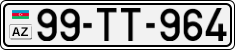 License plate of Azerbaijan, Cars