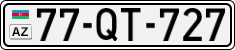 License plate of Azerbaijan, Cars