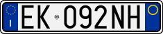 License plate of Italy, Cars (1994 year series)