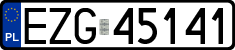 License plates of Poland, Regular car plates