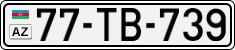 License plate of Azerbaijan, Cars