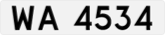 License plate of Hong Kong, AB 1234
