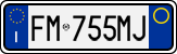 License plate of Italy, Cars (1994 year series)