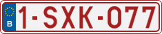 License plate of Belgium, Regular plates (2010)