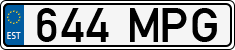 License plate of Estonia, Regular car plates