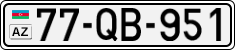 License plate of Azerbaijan, Cars