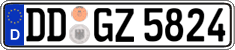 German license plate, Regular plates