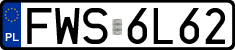 License plates of Poland, Regular car plates