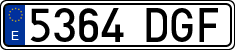 License plates of Spain, Ordinary (2000)