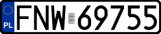 License plates of Poland, Regular car plates
