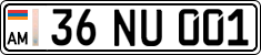 License plate of Armenia, Private owners