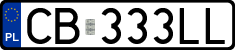 License plates of Poland, Regular car plates